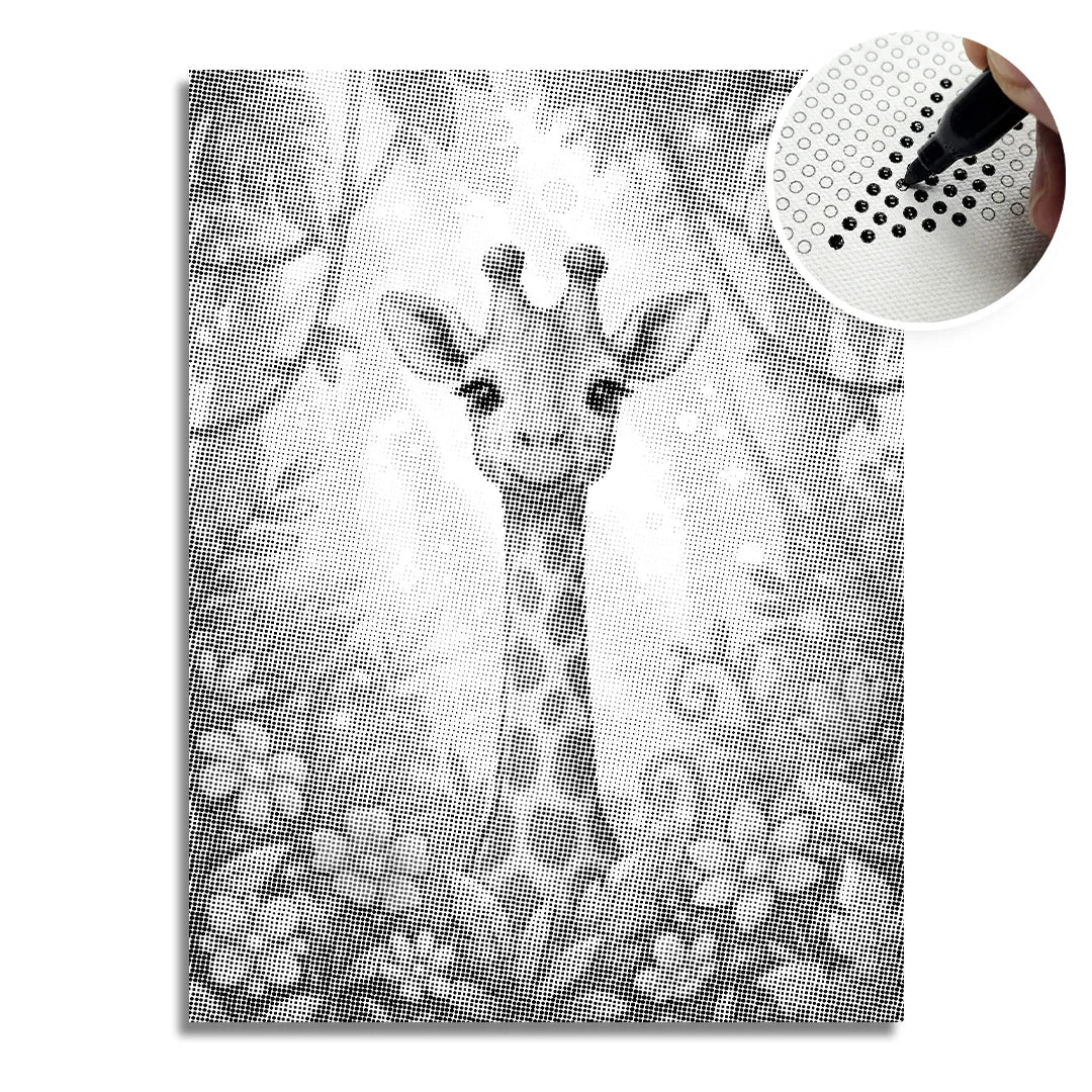 Vrouwen met een Wolf dot painting