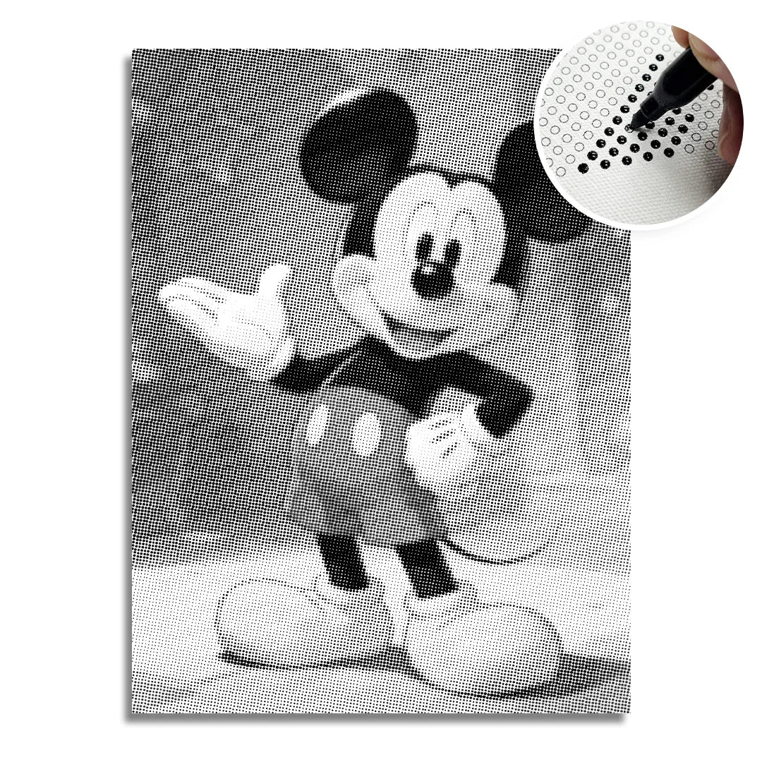 Mickey Mouse Dot Painting