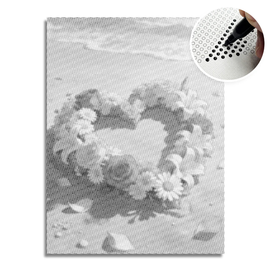 Blumen am Ufer Dot Painting