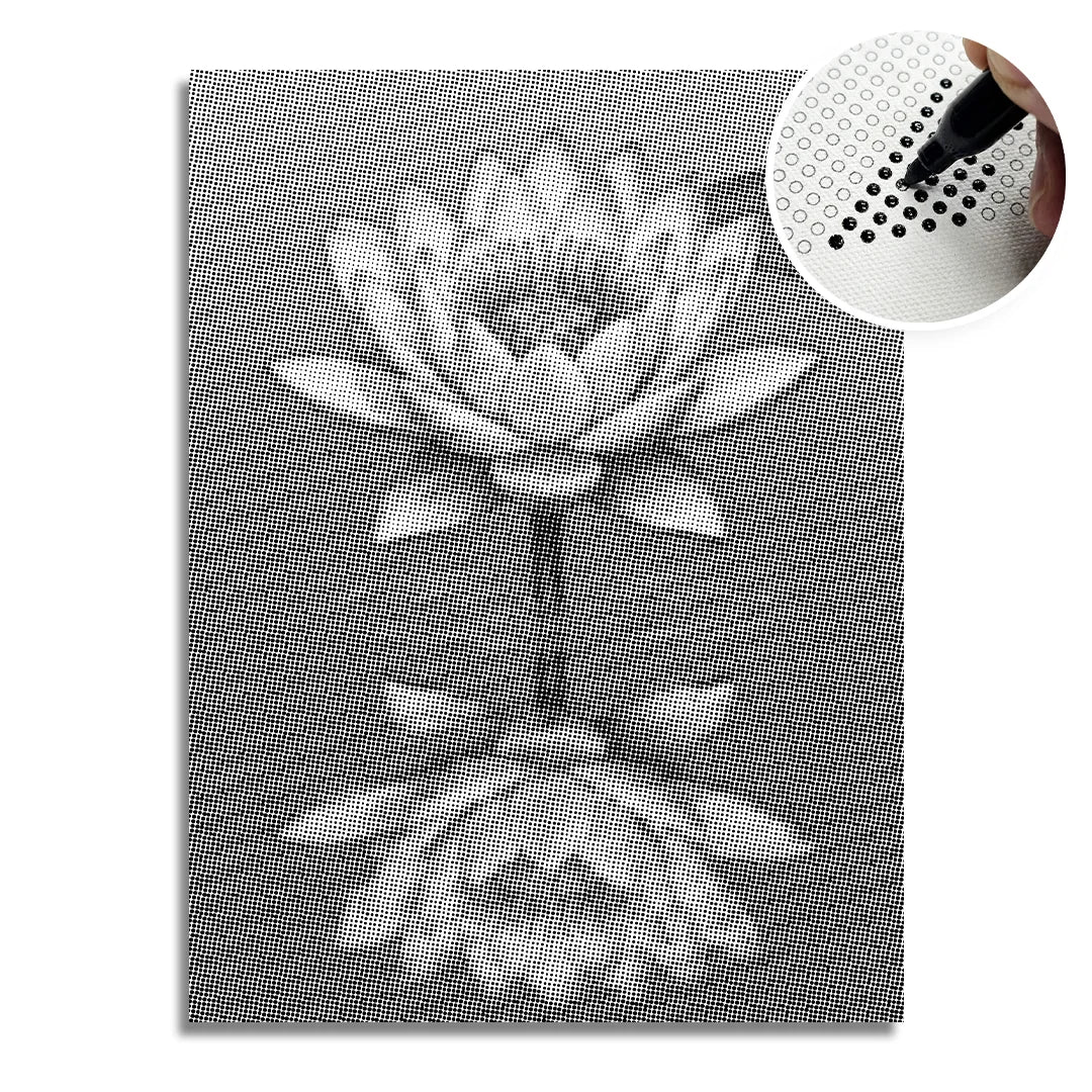 Water Lily on the Water Dot Painting