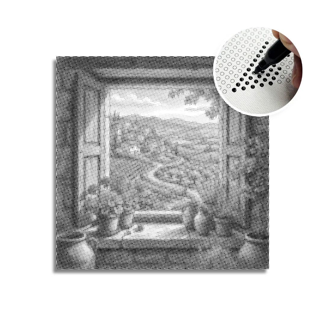 Bekijken door luiken Dot Painting