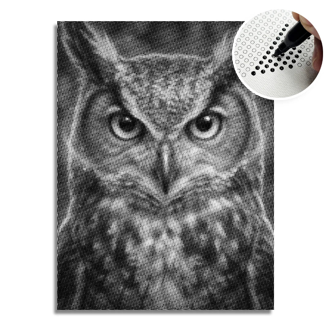 Vrouwen met een Wolf dot painting