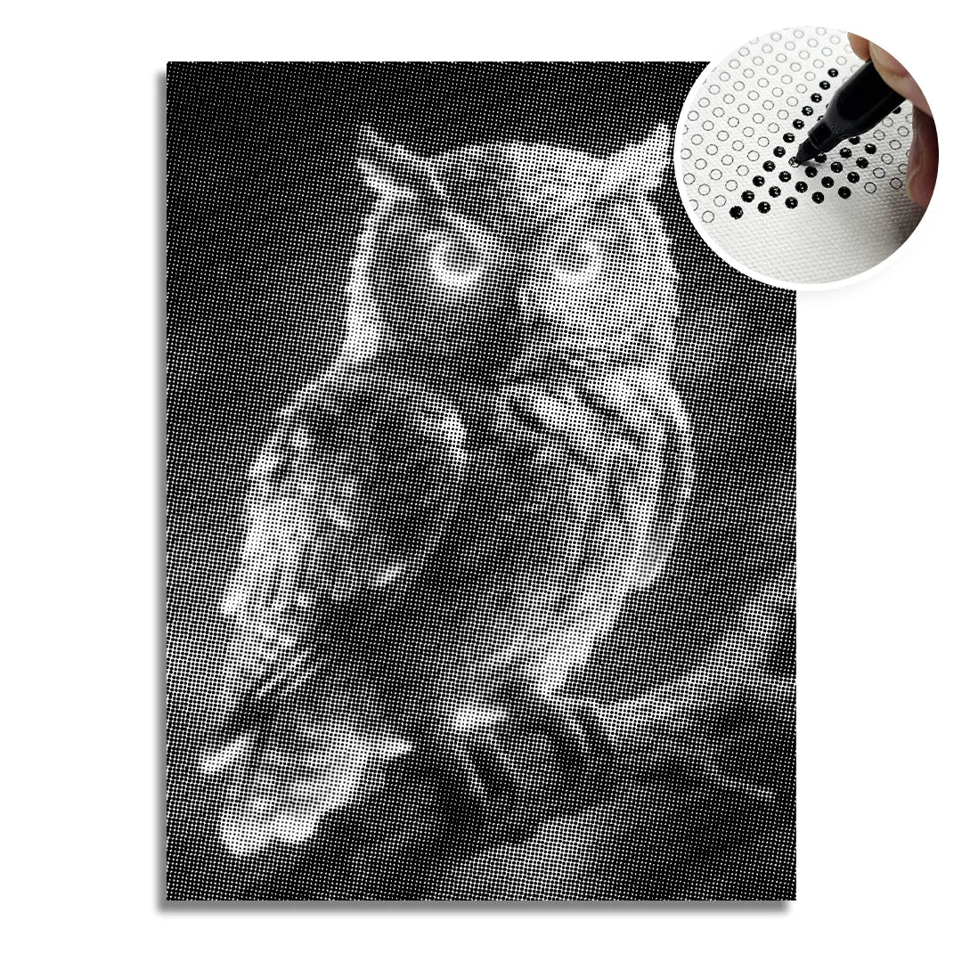 Owl 2 Dot Painting