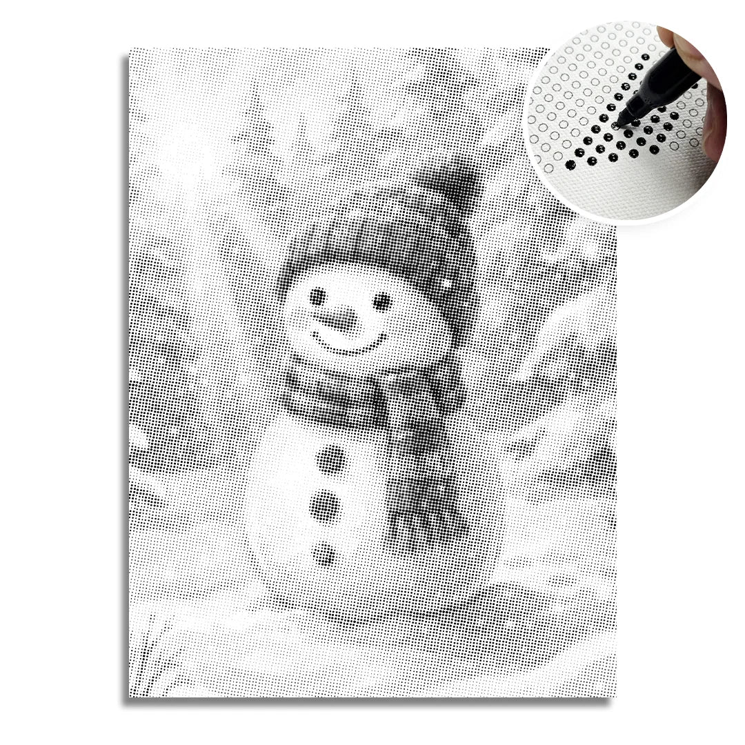 Snowman Dot Painting