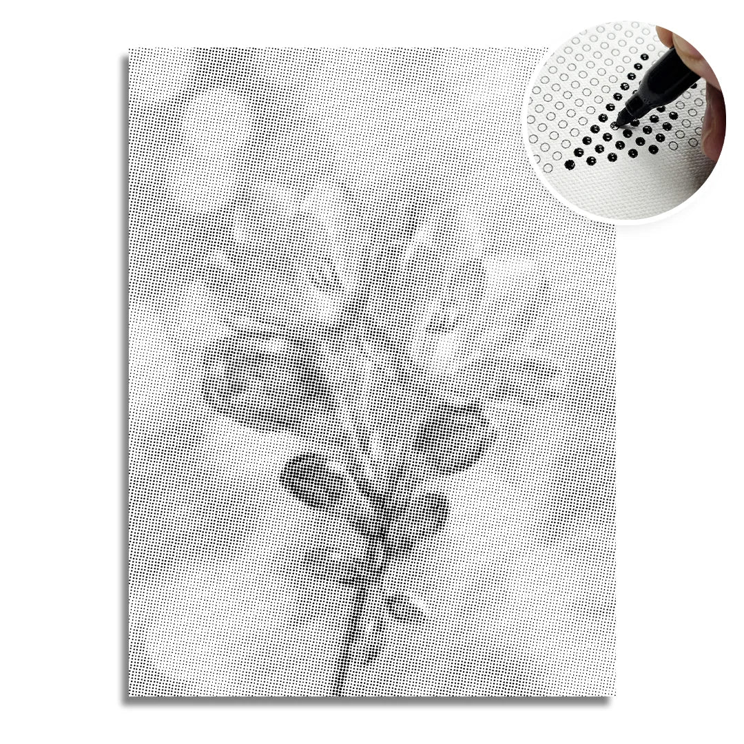 Vrouwen met een Wolf dot painting