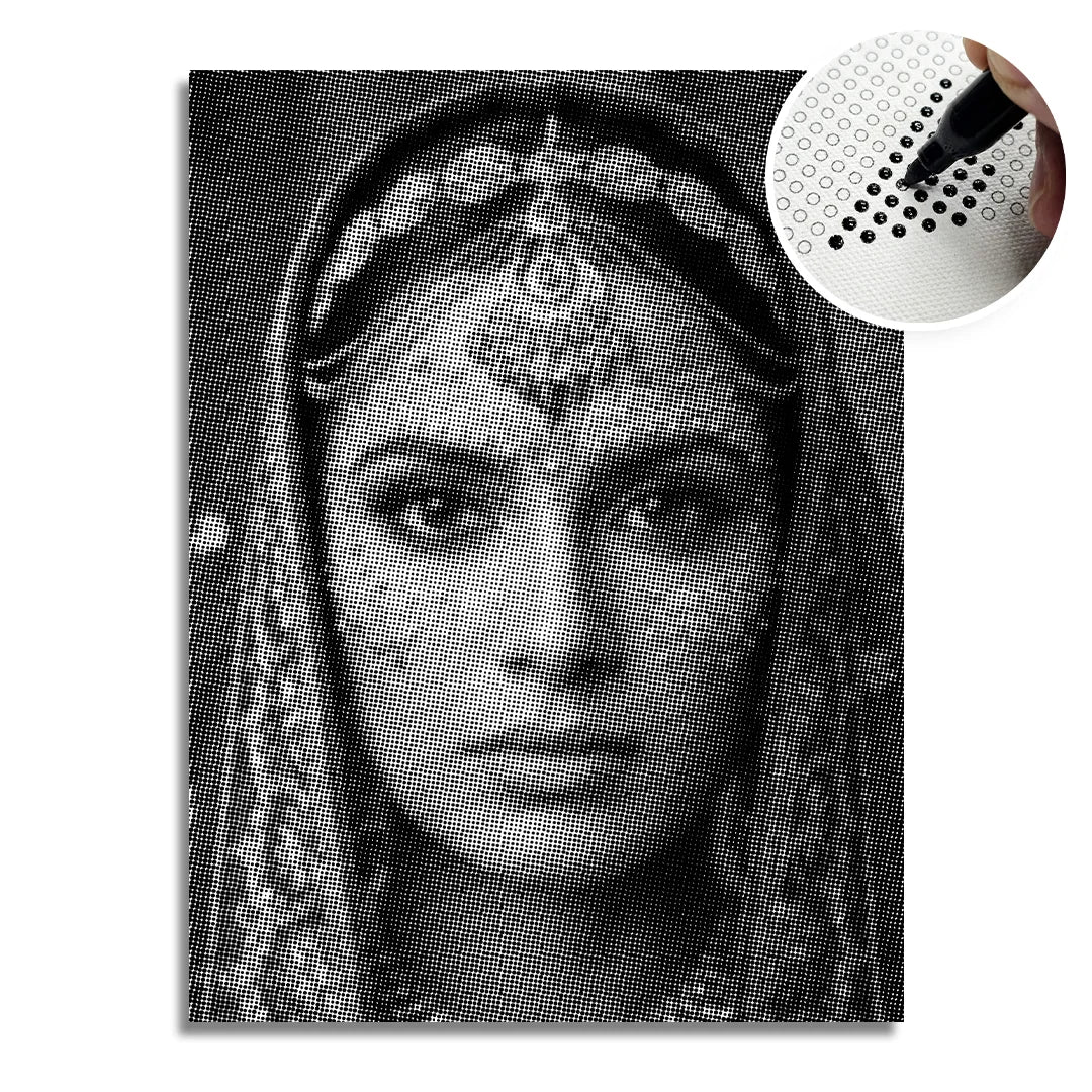 Punktmalerei der indischen Frau