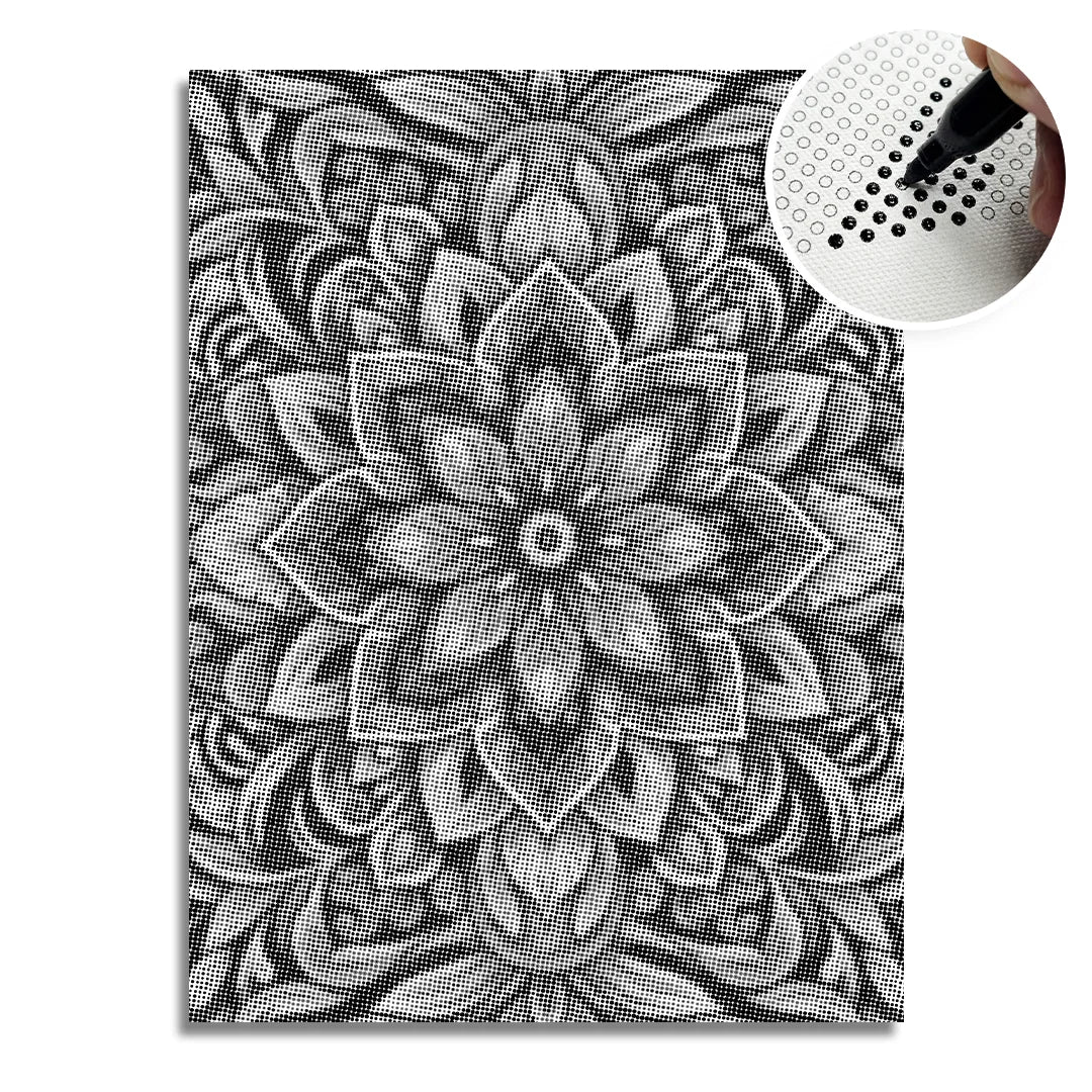 Blumenmandala Dot Painting