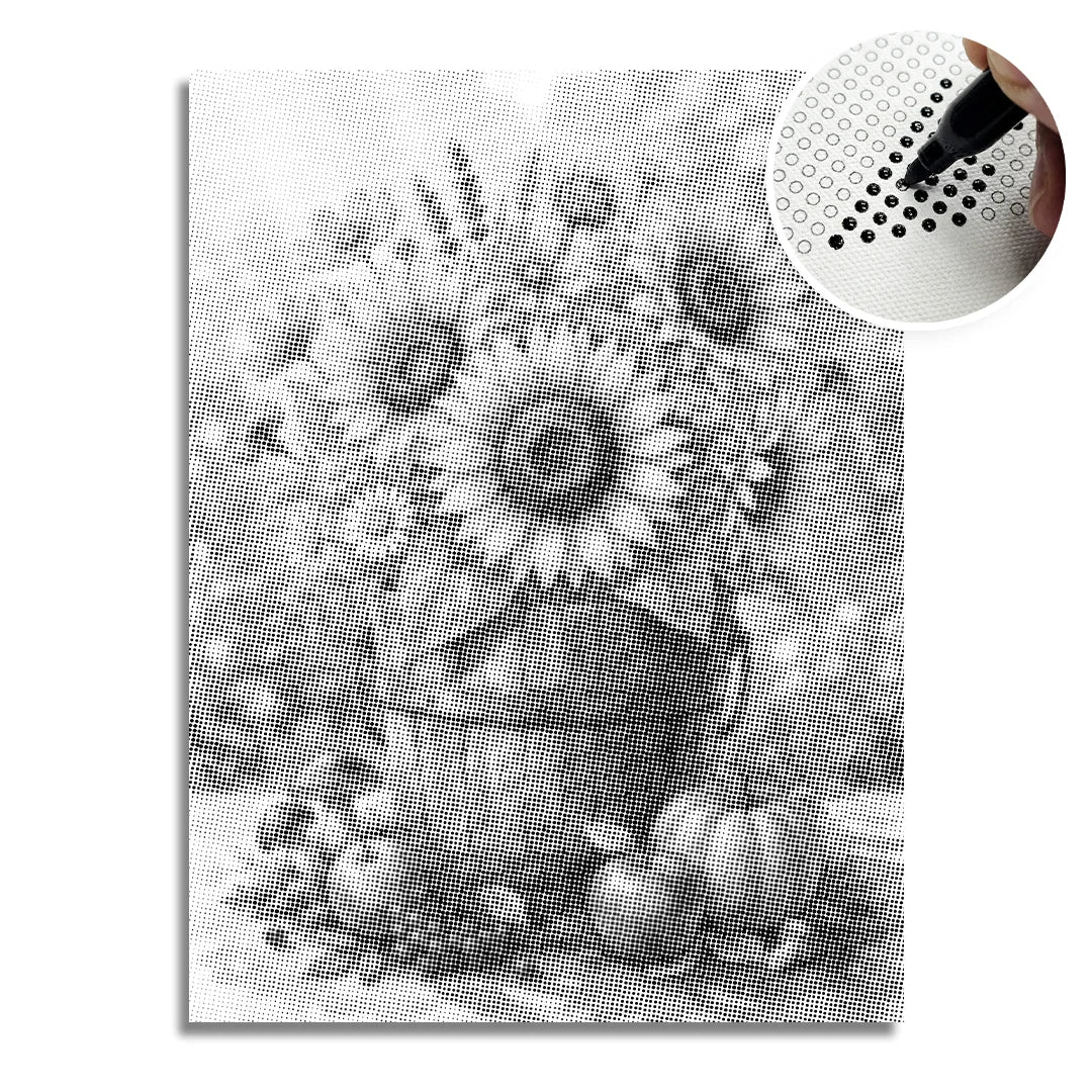 Zonnebloemen dot painting