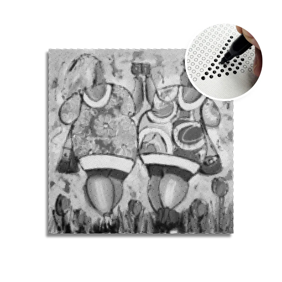 Fröhliche Damen-Toast-Punktmalerei