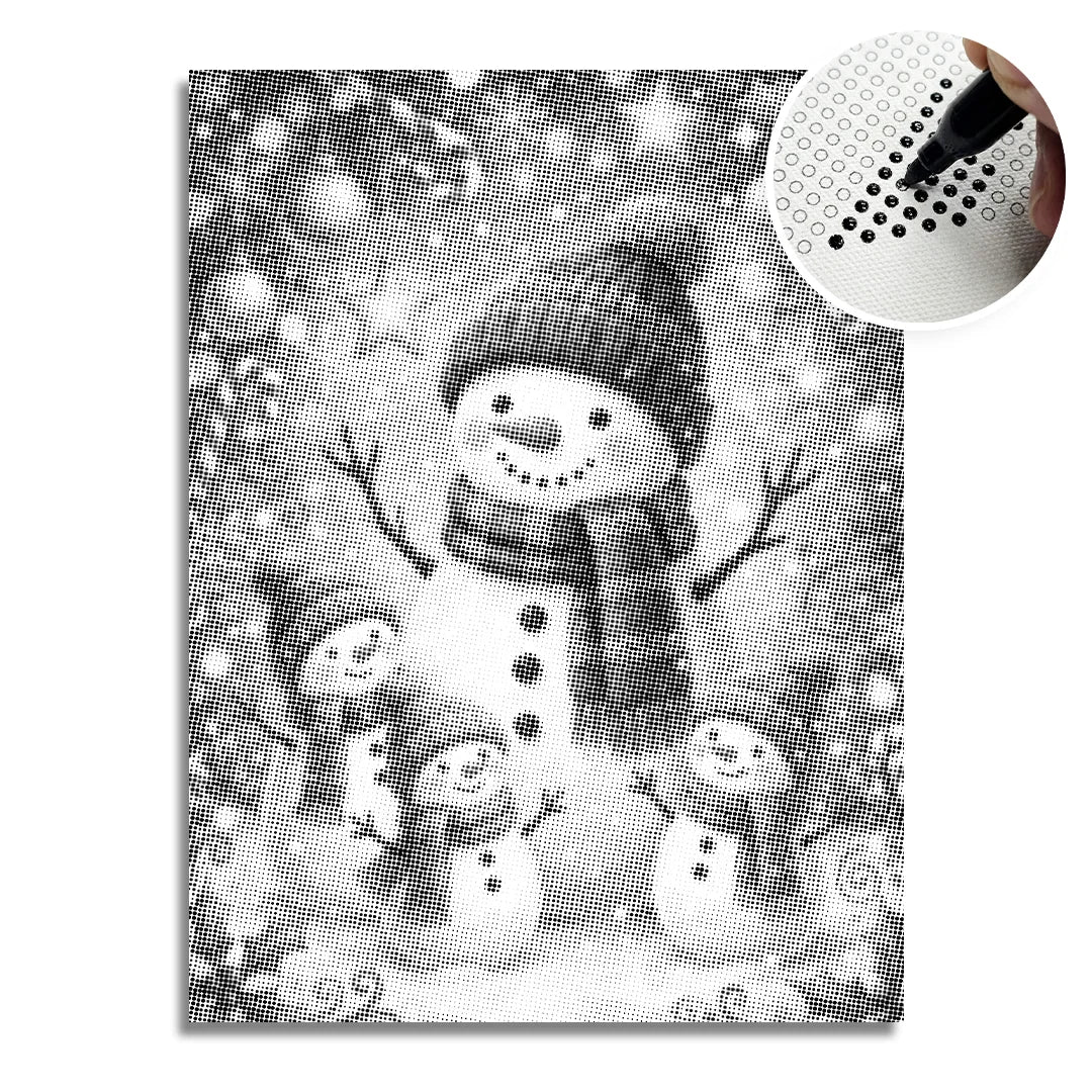 Snow Friends Dot Painting