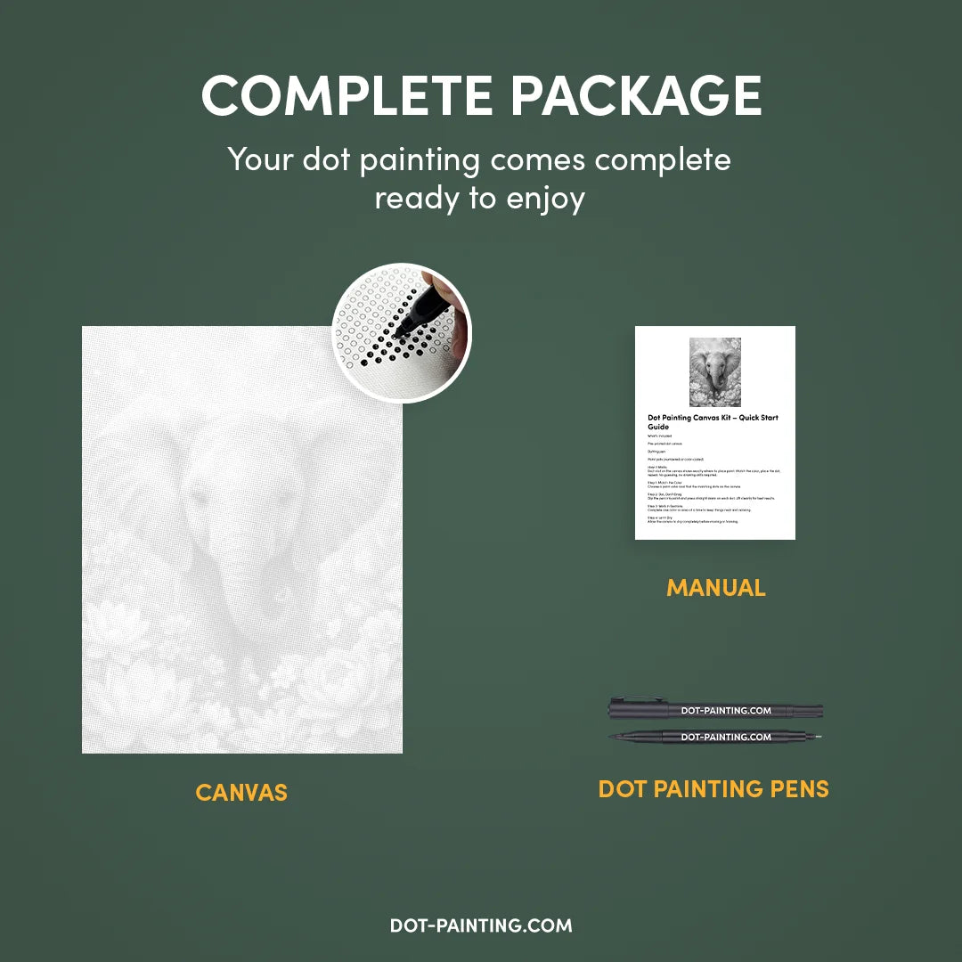 Vrouwen met een Wolf dot painting