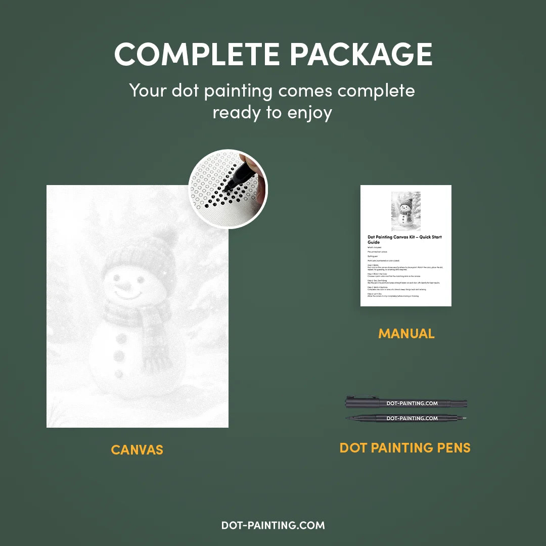 Snowman Dot Painting