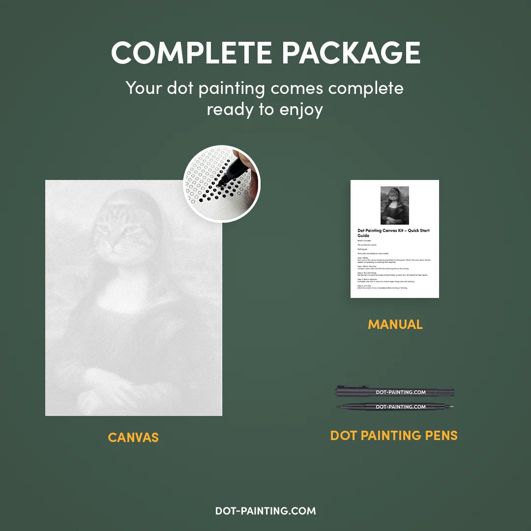 Mona Lisa Cat Dot Painting