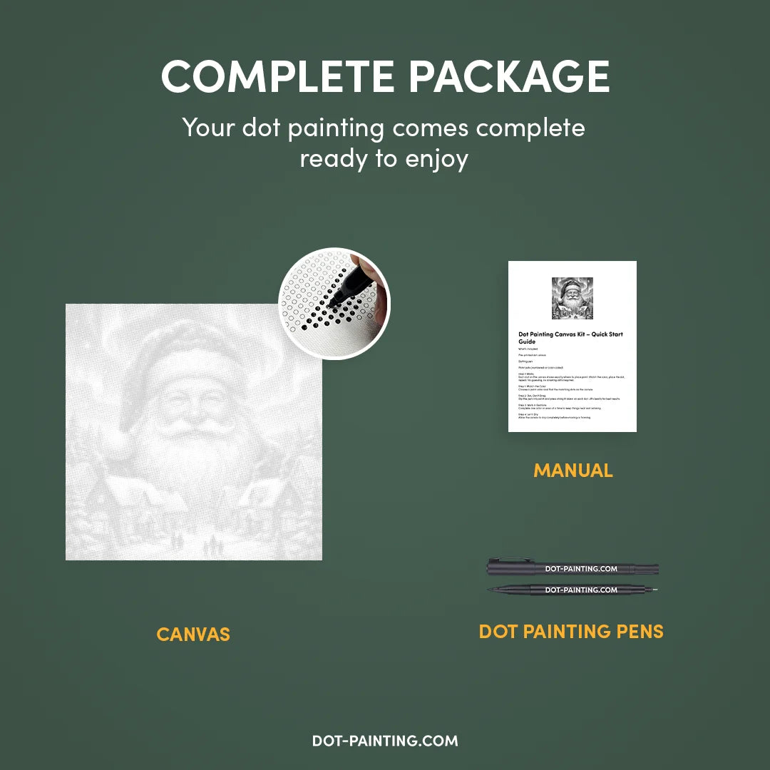 Weihnachtsdorf-Punktmalerei