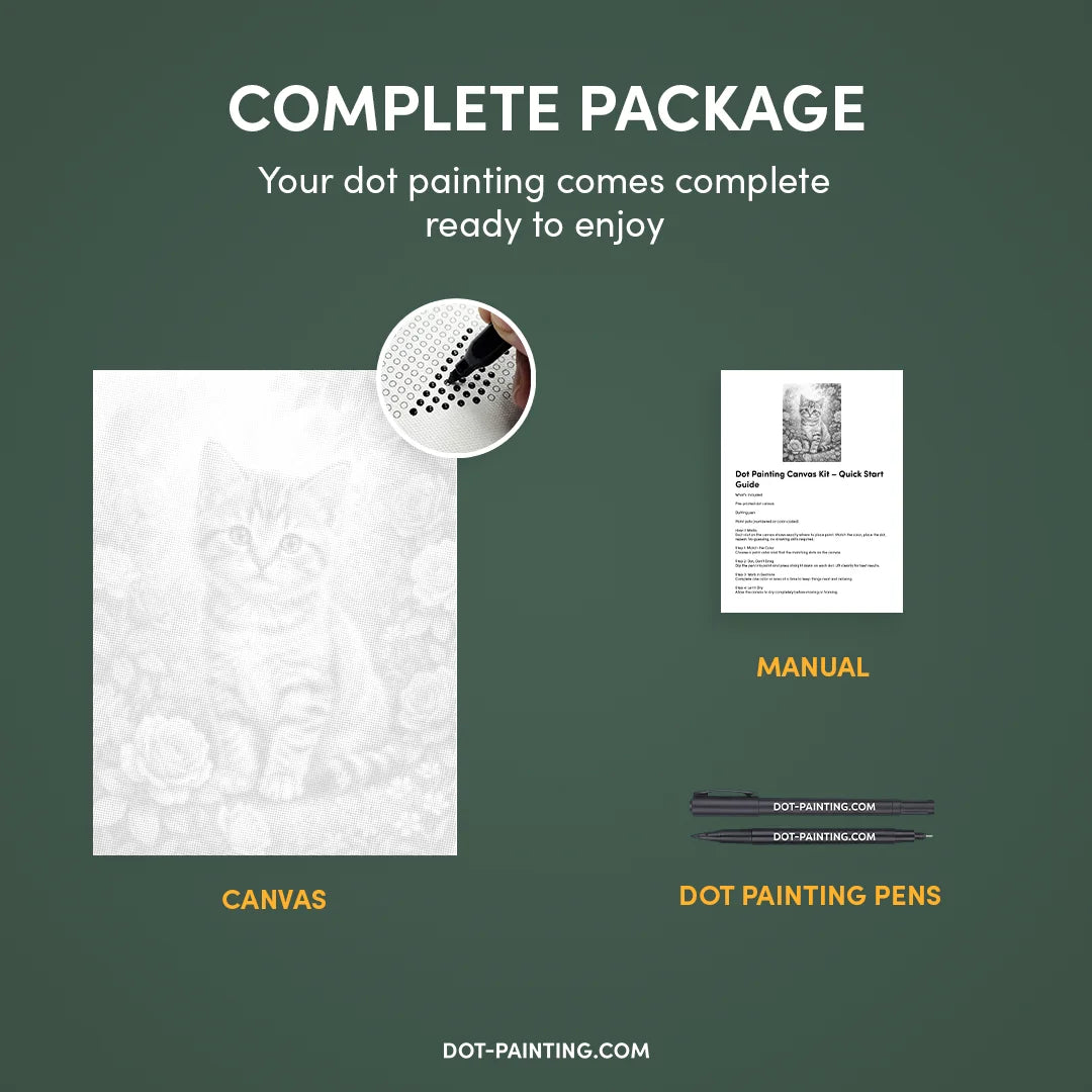 Vrouwen met een Wolf dot painting