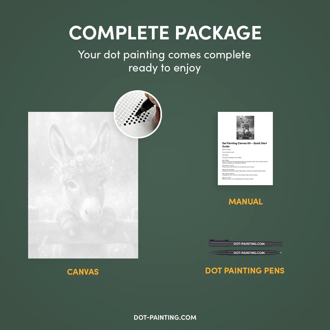 Vrouwen met een Wolf dot painting