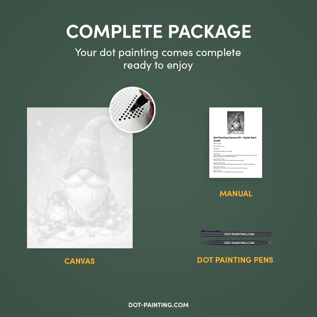 Christmas Gnome Dot Painting