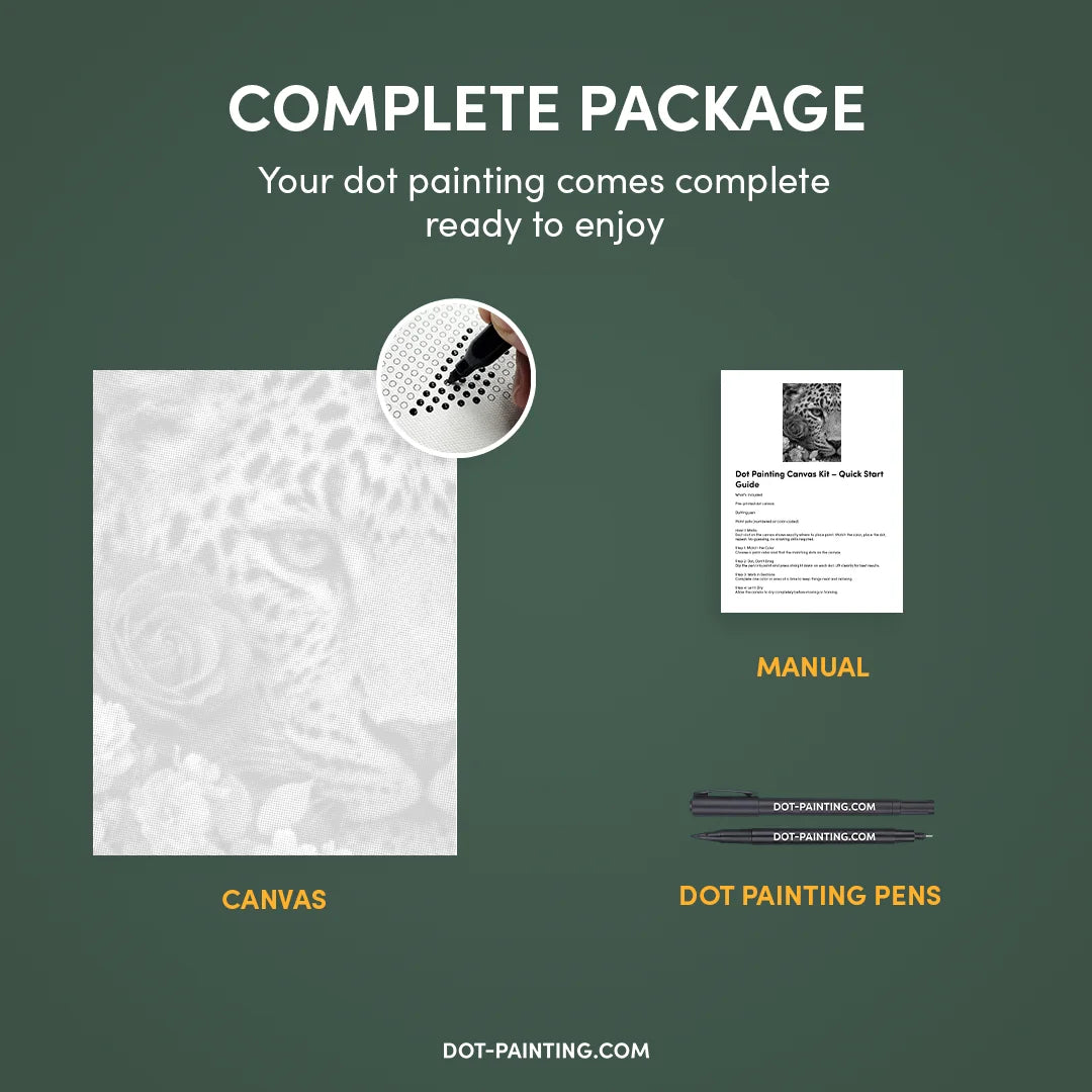 Vrouwen met een Wolf dot painting