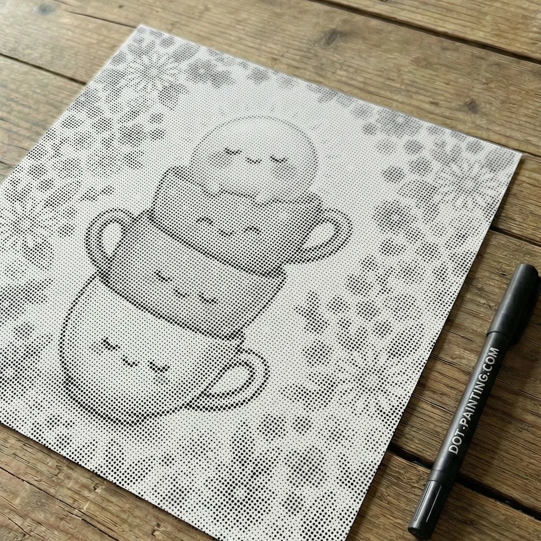Happy Cups Dot-schilderij