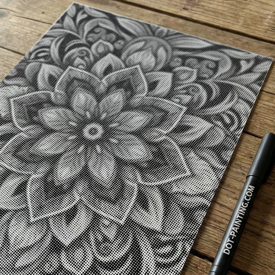 Blumenmandala Dot Painting