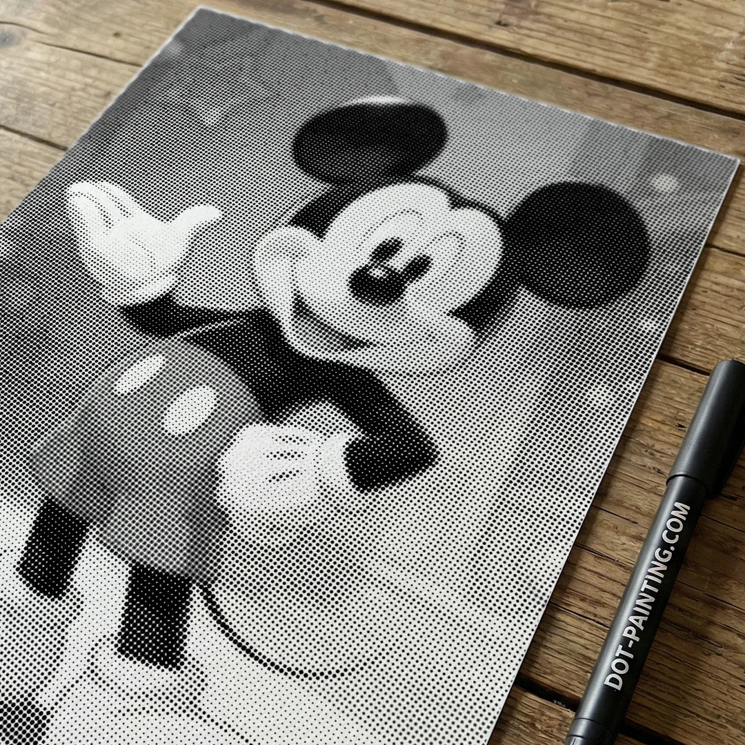 Mickey Mouse Dot Painting