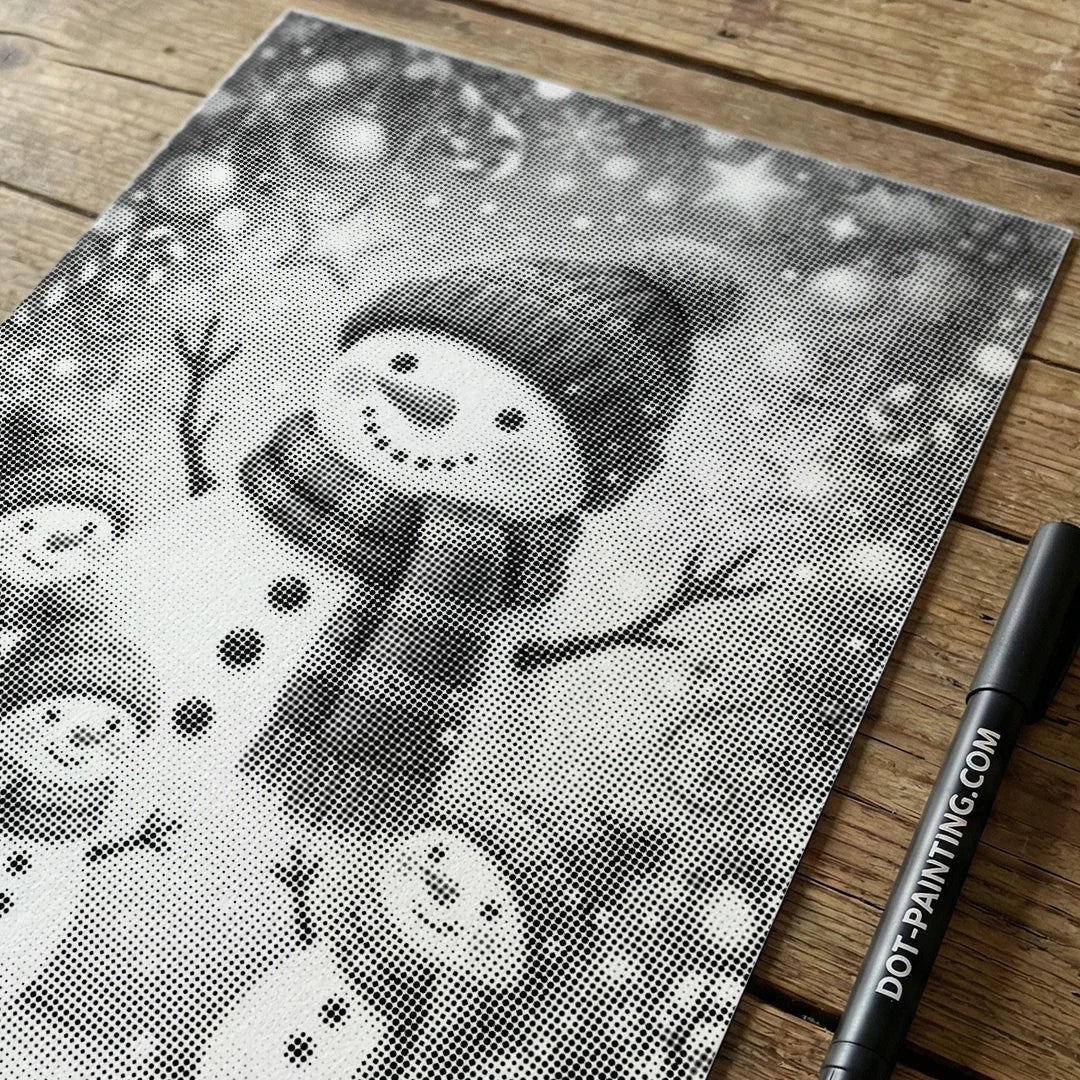 Schneefreunde Punktmalerei