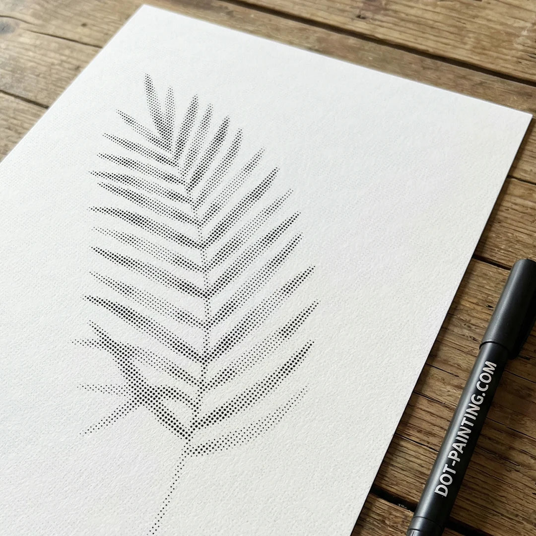 Palm Leaf Dot Painting