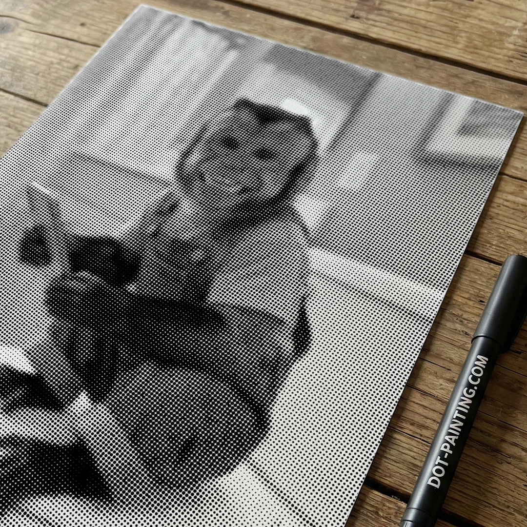 Monkey on A Toilet Dot Painting