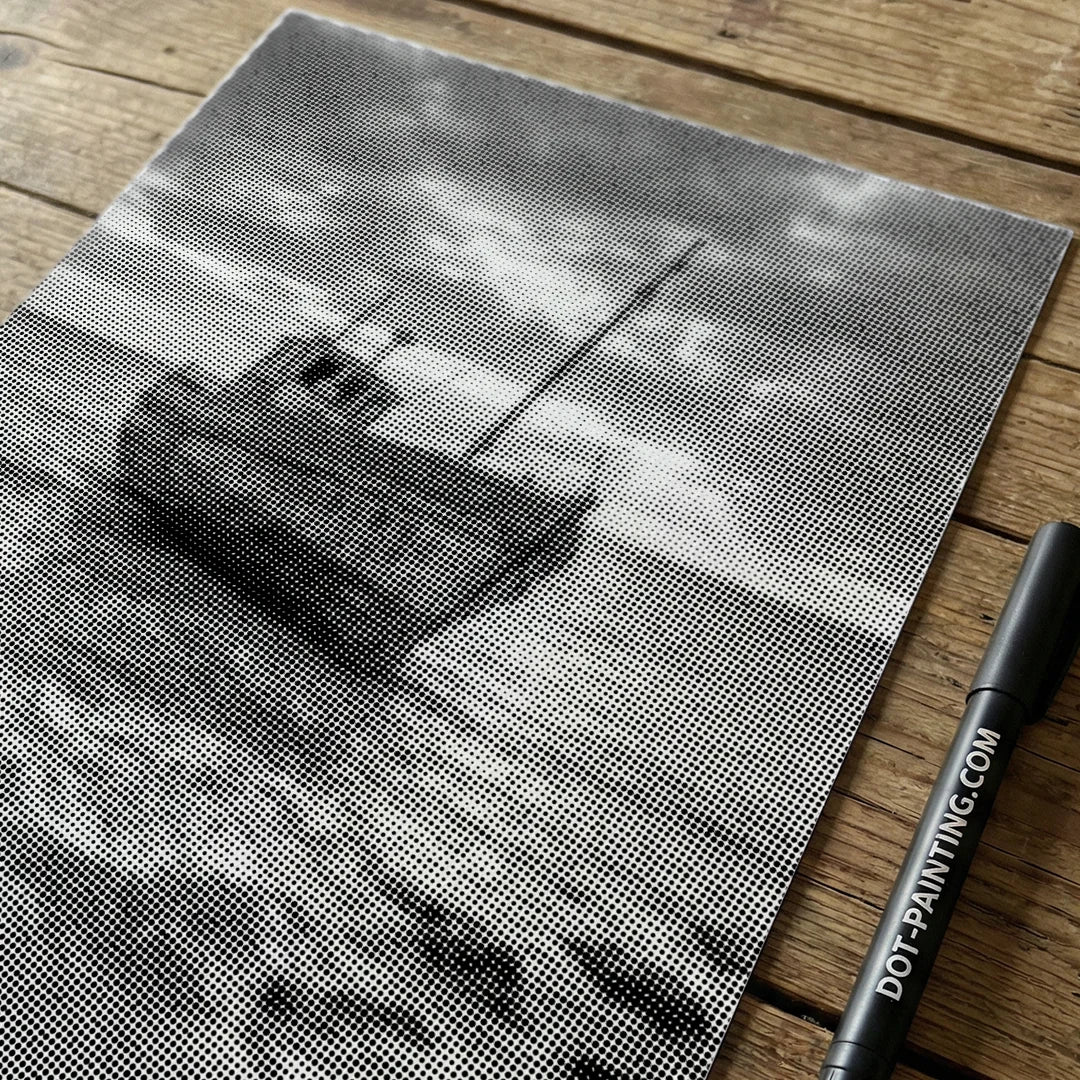 Oude boot Dot schilderij