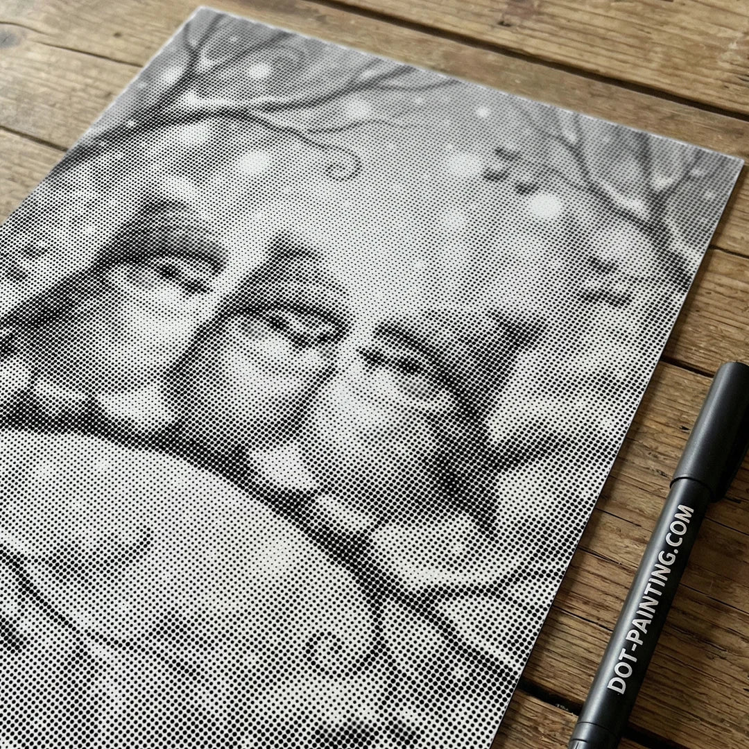 Vogels met hoeden Dot Painting