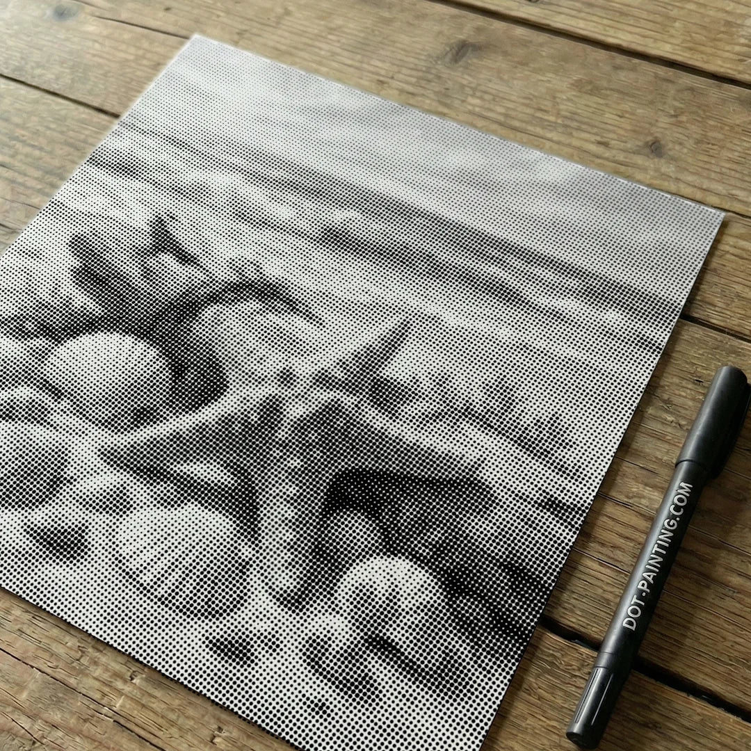 Muscheln am Strand Punktmalerei