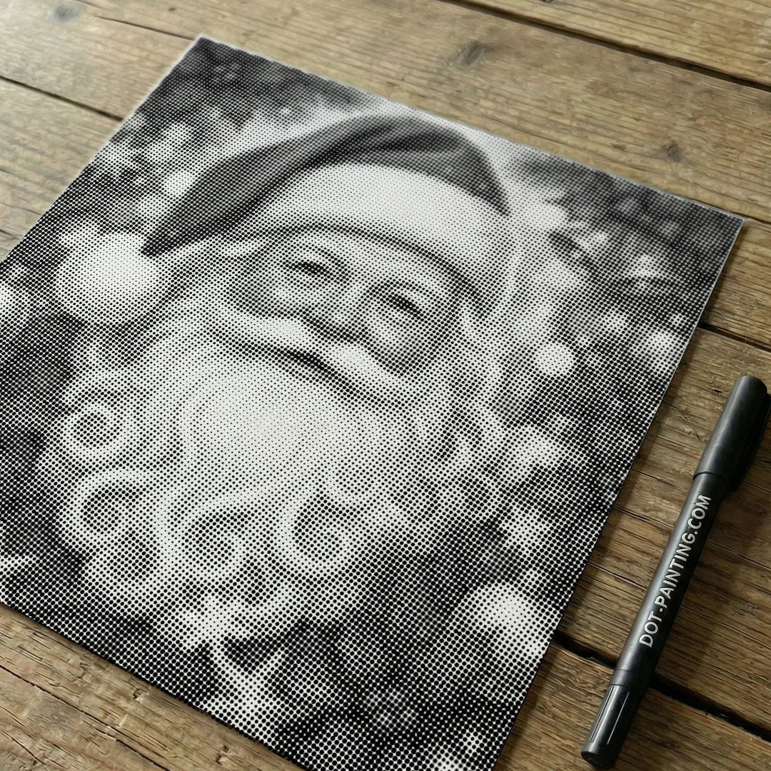 Santa 3 Dot Painting