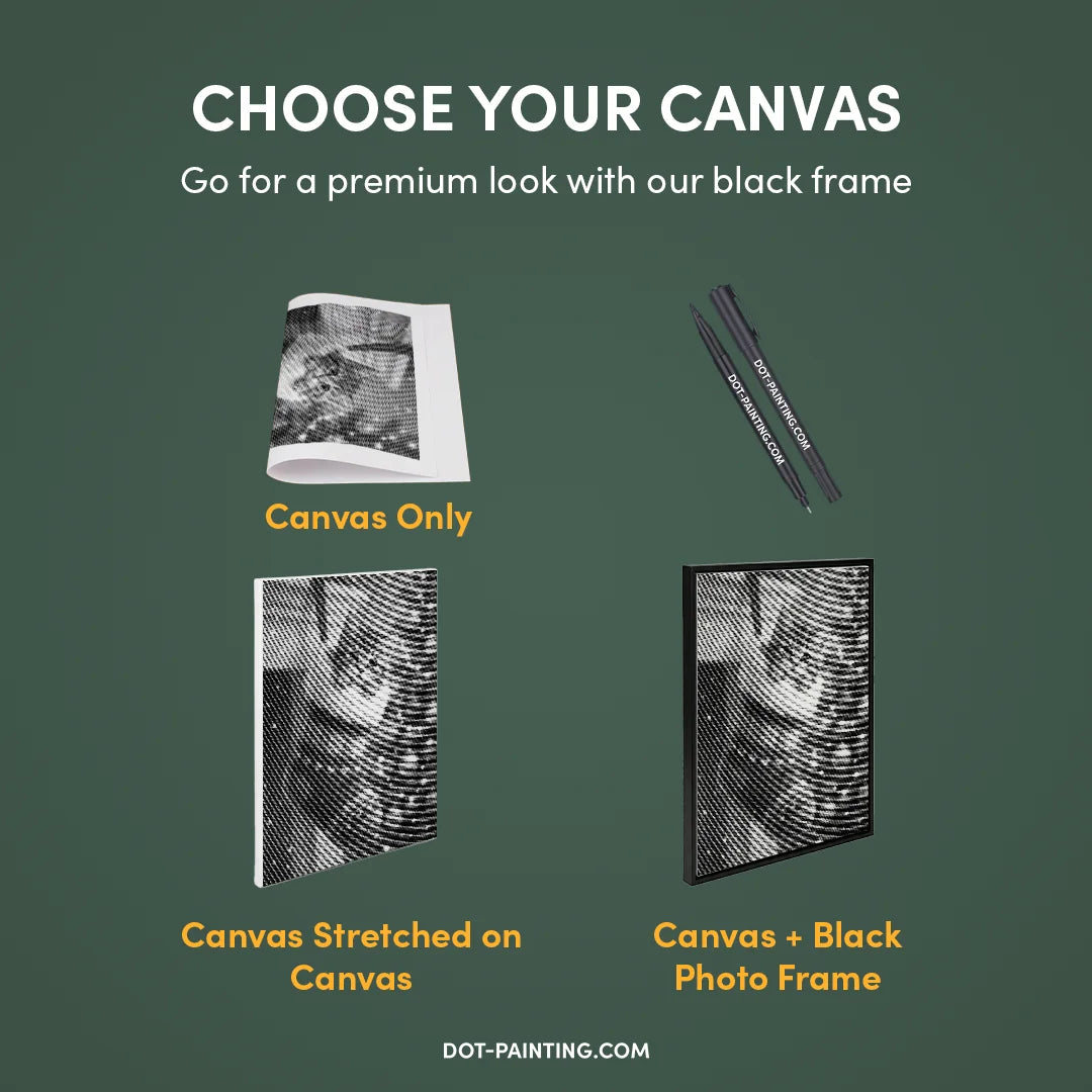 Kitten in a Christmas Sock Dot Painting