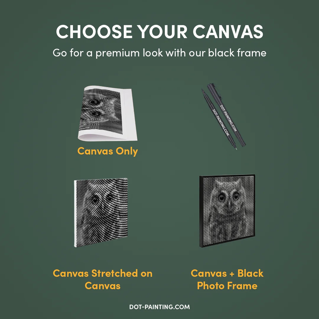 Vrouwen met een Wolf dot painting