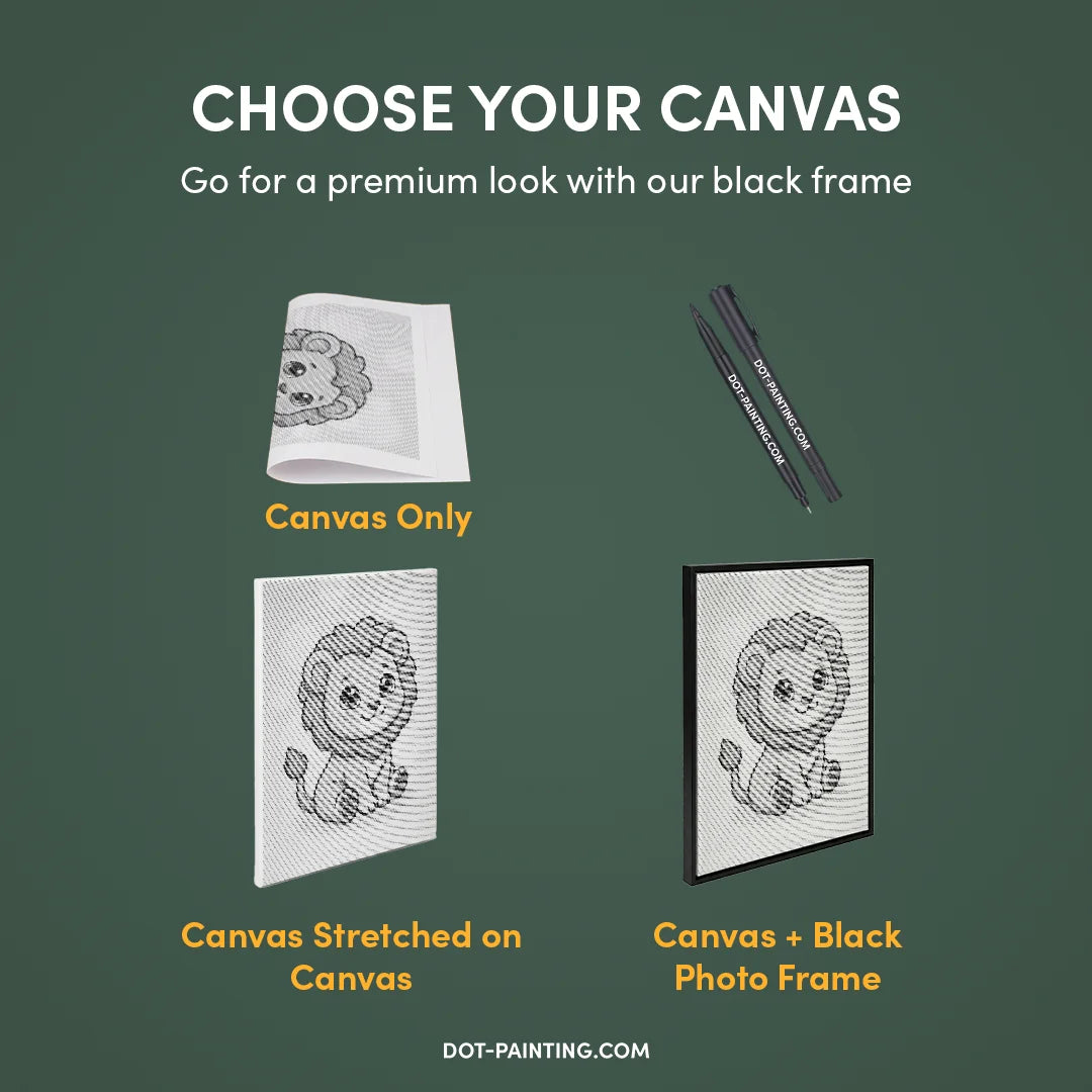 Vrouwen met een Wolf dot painting