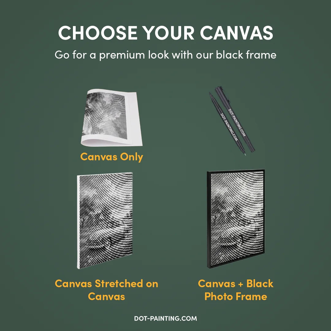 Vrouwen met een Wolf dot painting