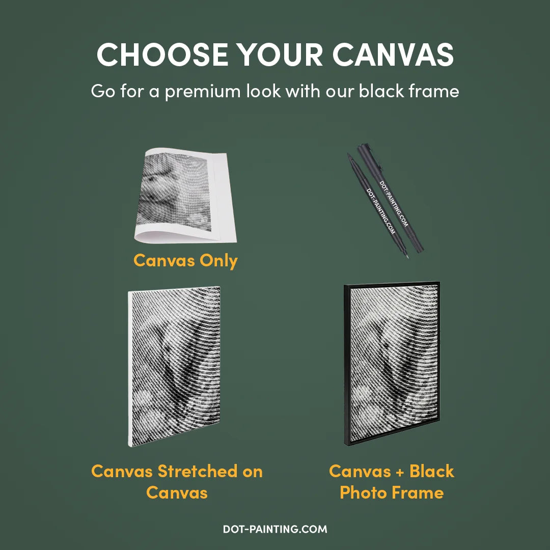 Vrouwen met een Wolf dot painting