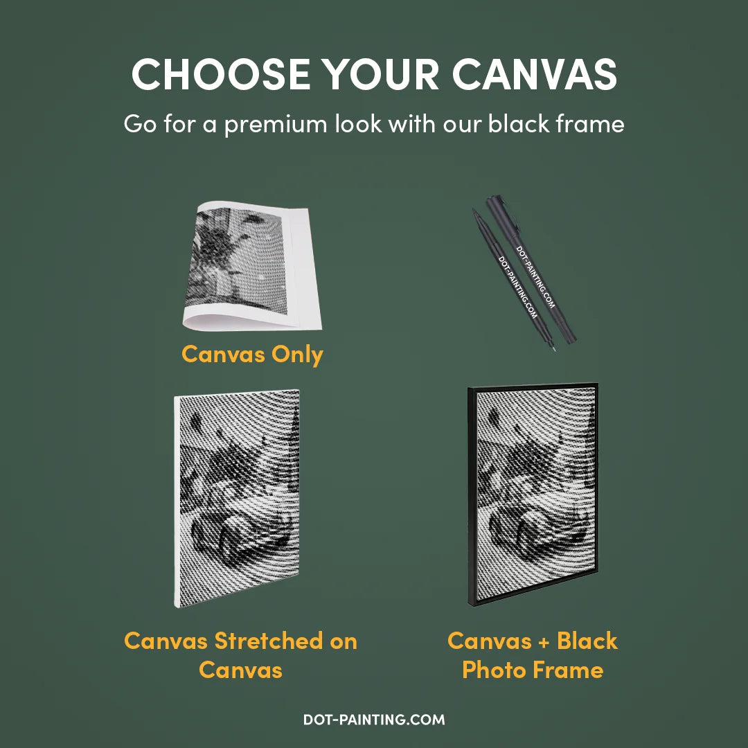 Vrouwen met een Wolf dot painting