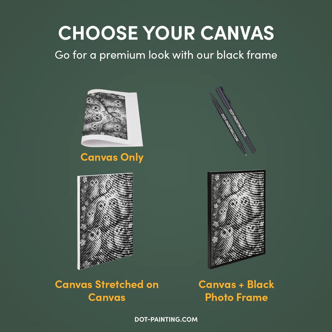 Vrouwen met een Wolf dot painting