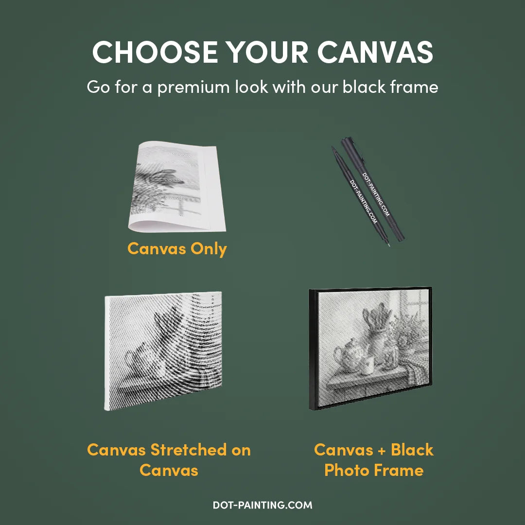 Küchenstillleben-Punktmalerei