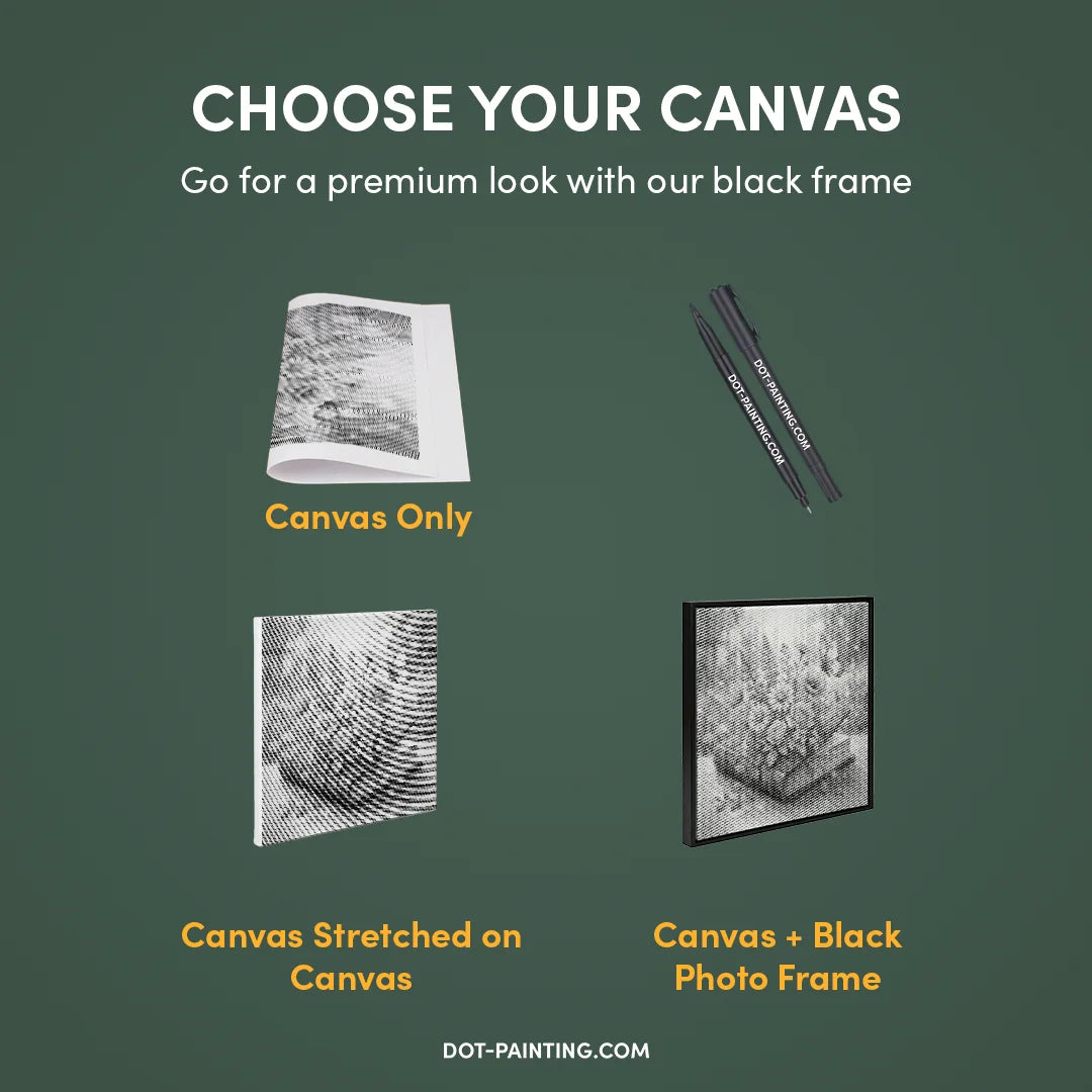 Vrouwen met een Wolf dot painting