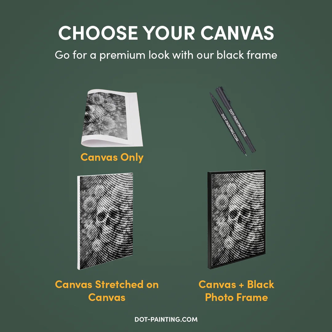 Vrouwen met een Wolf dot painting