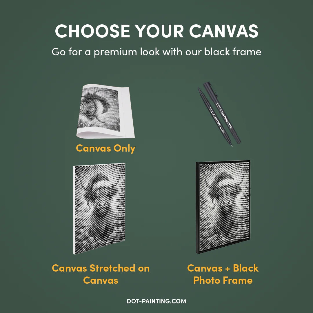 Vrouwen met een Wolf dot painting