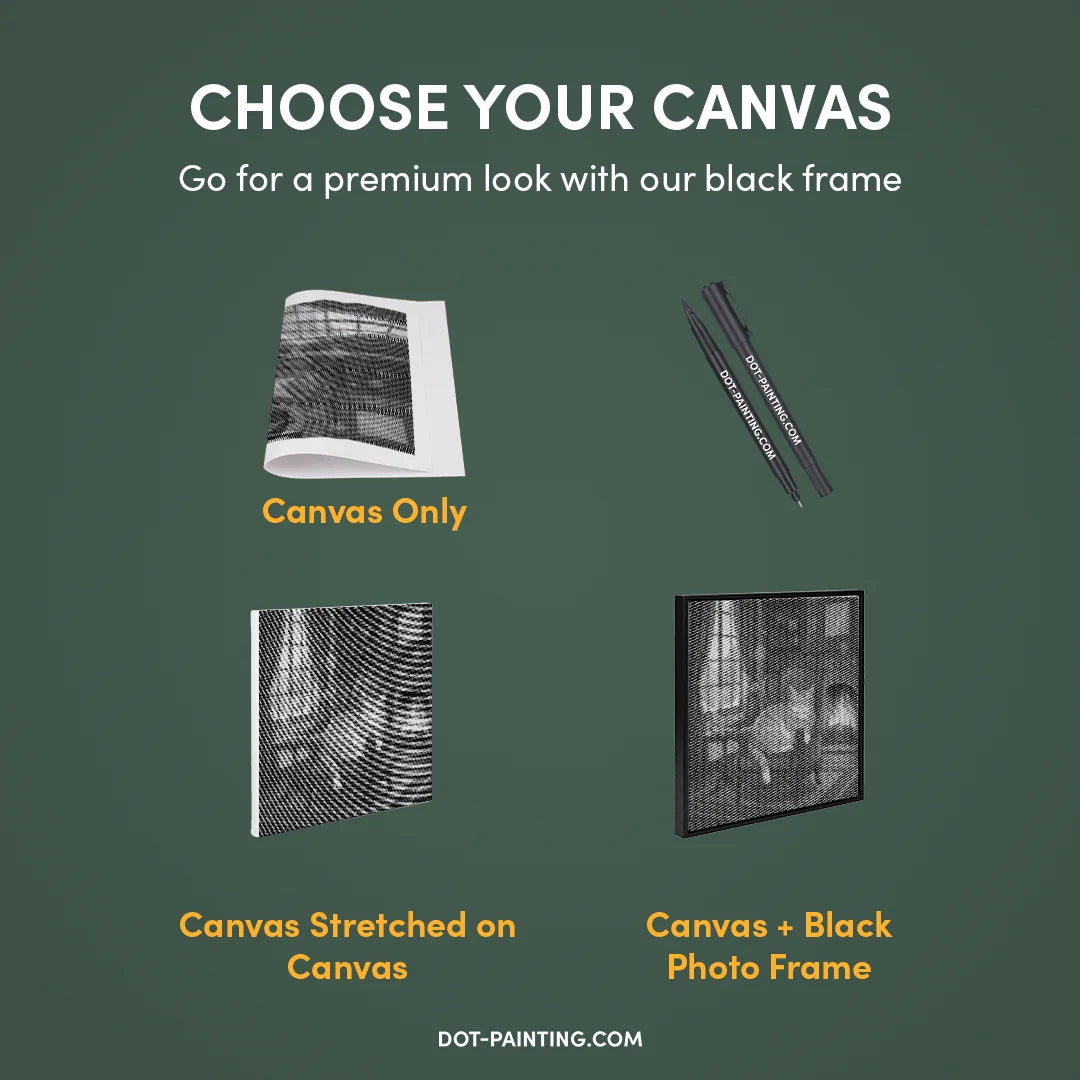 Vrouwen met een Wolf dot painting