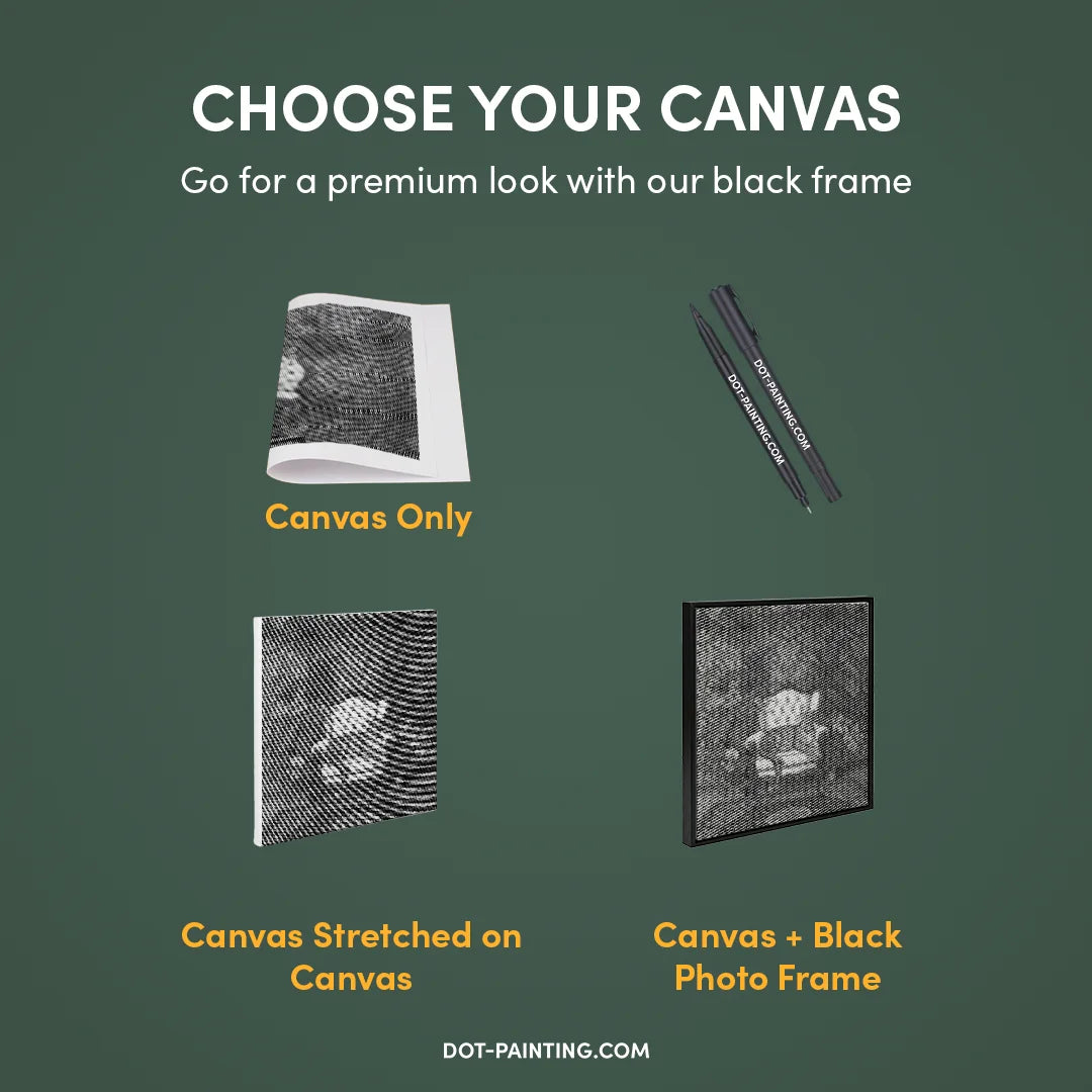 Vrouwen met een Wolf dot painting