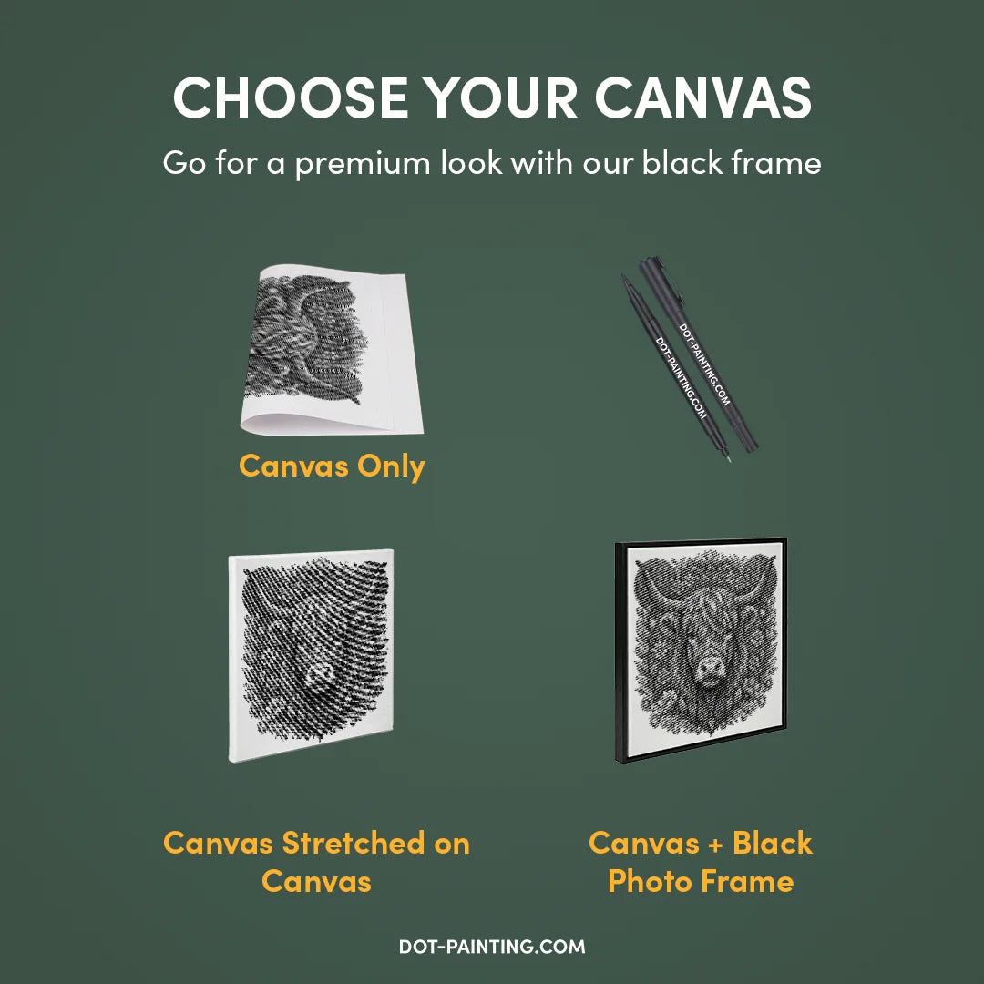 Vrouwen met een Wolf dot painting