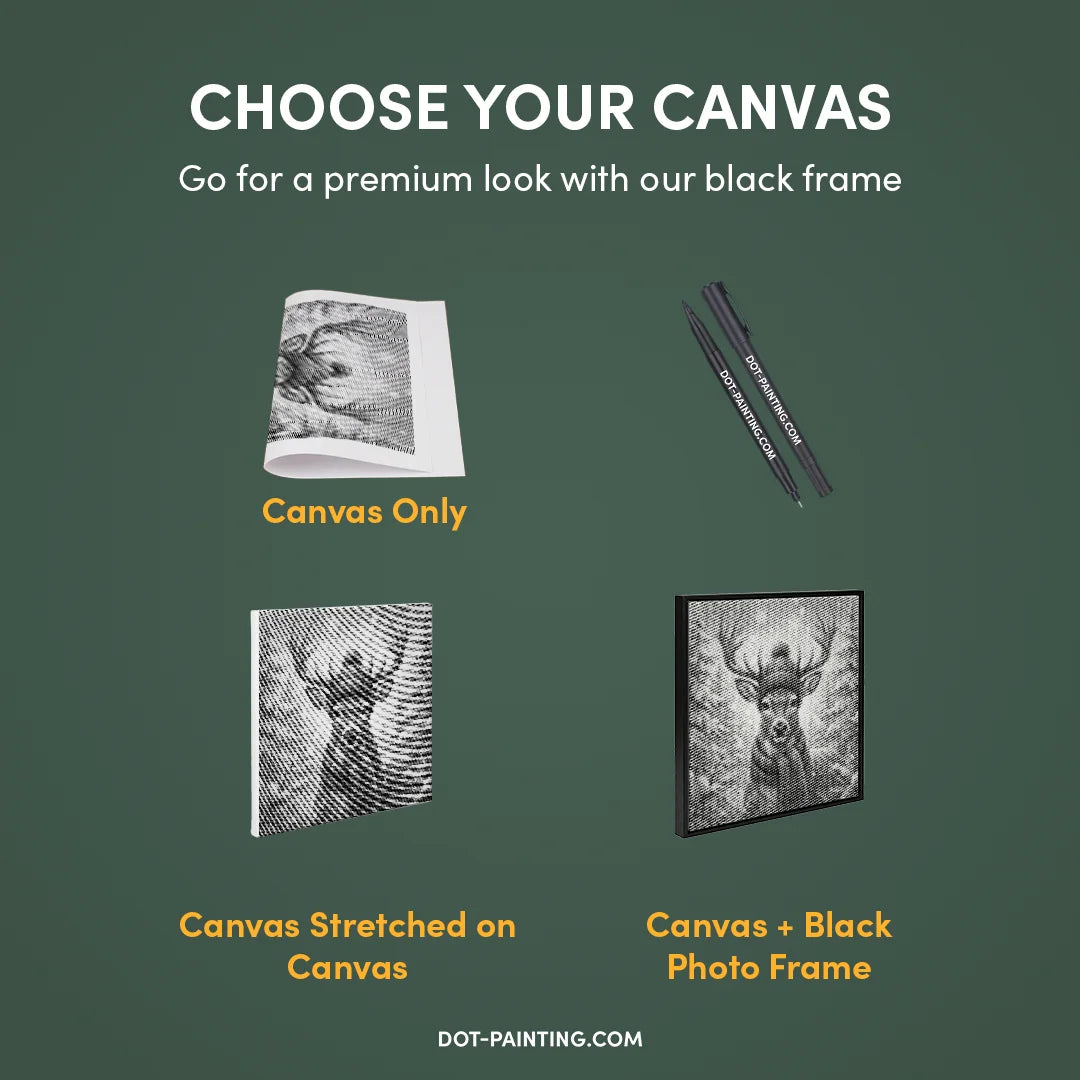 Vrouwen met een Wolf dot painting