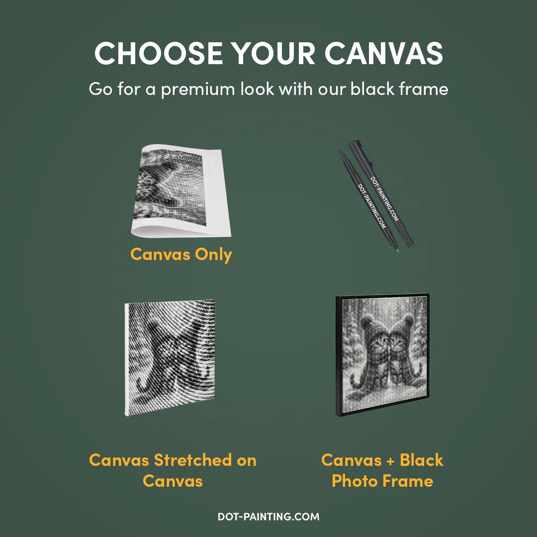 Vrouwen met een Wolf dot painting