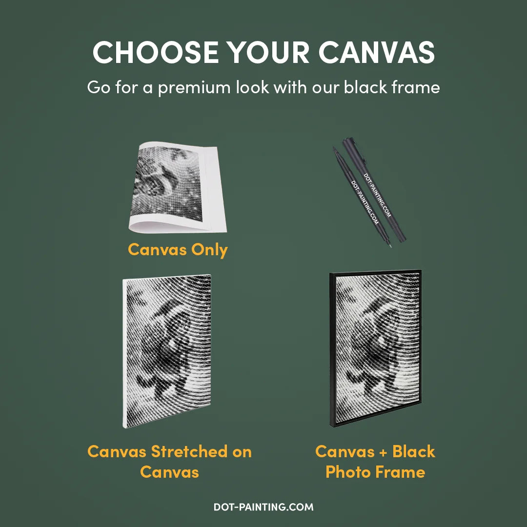 Vrouwen met een Wolf dot painting