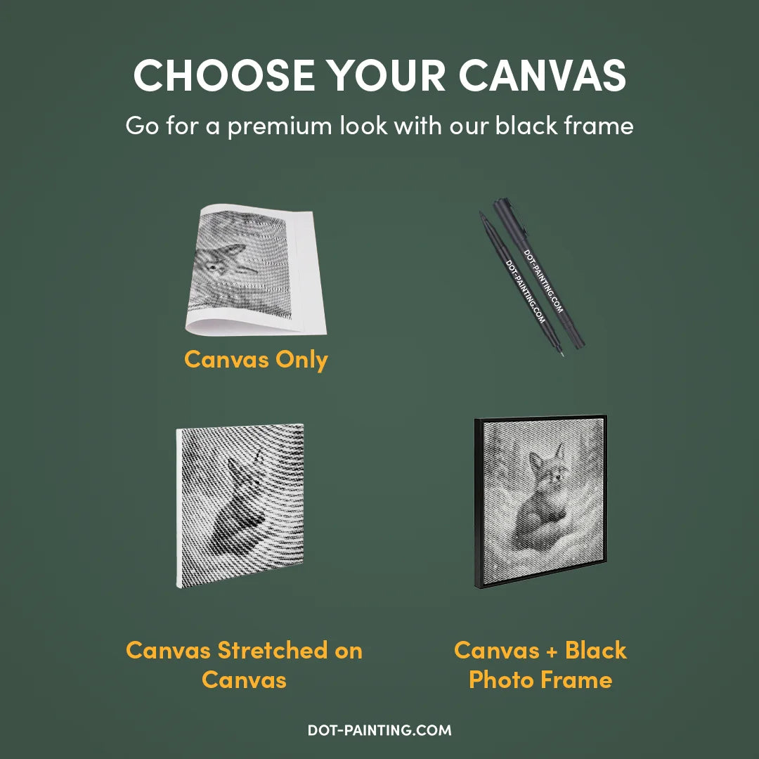 Vrouwen met een Wolf dot painting